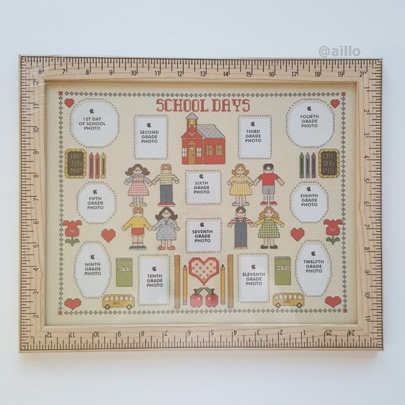 SCHOOL DAYS Embroidery Photo Collage Frame - Picture 3 of 15
